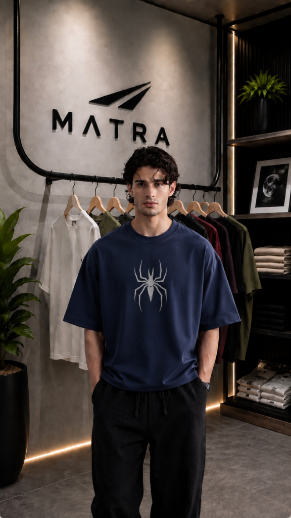 Unspoken Drop Shoulder Tee, Navy