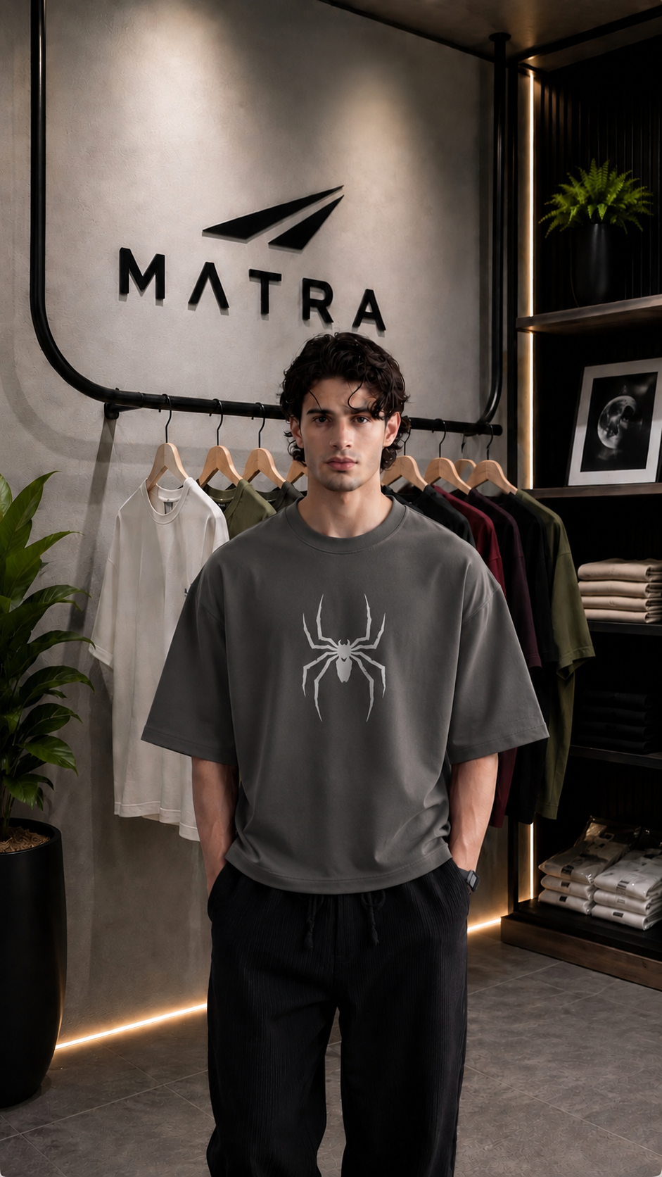 Unspoken Drop Shoulder Tee, Washed Graphite