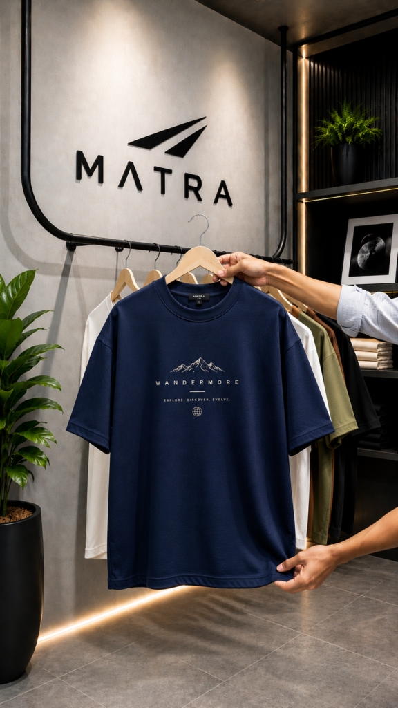 Heavyweight Drop Shoulder Tee, Navy