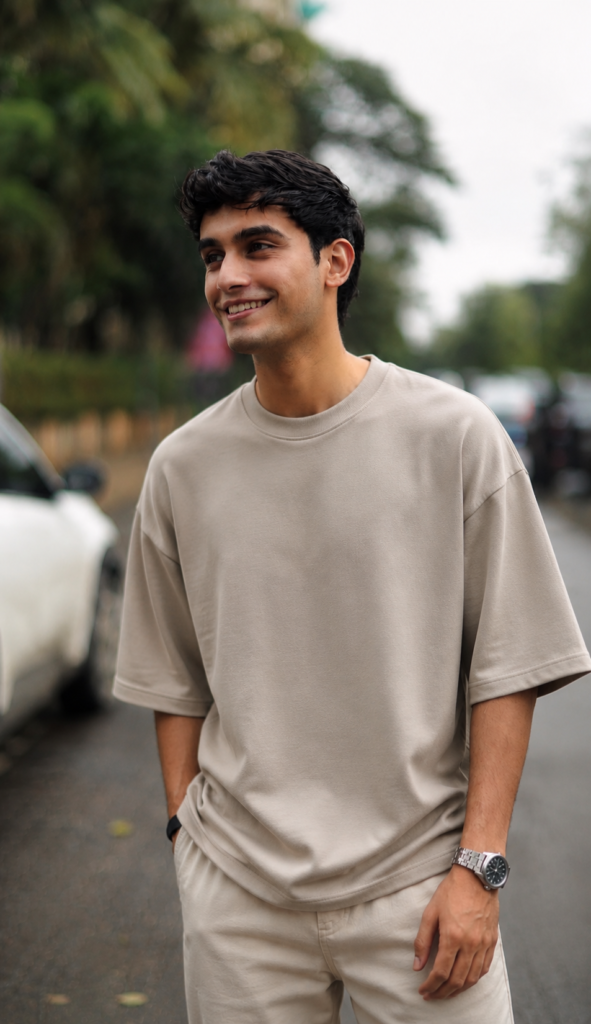 Heavyweight Drop Shoulder Tee, Sand