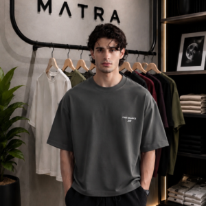 Heavyweight Drop Shoulder Tee, Charcoal