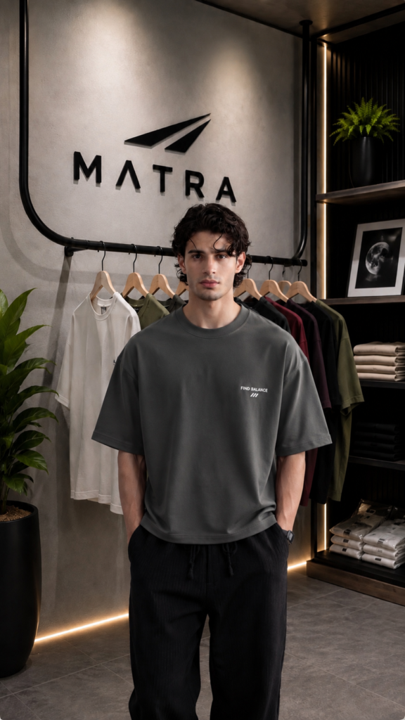 Heavyweight Drop Shoulder Tee, Charcoal